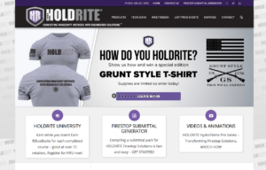 HoldRite plumbing client project screenshot